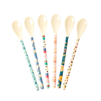 Long Handle Melamine Latte Spoons Believe In Red Lipstick Print Rice DK